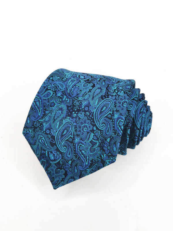 Corbata cachemir tonos azules