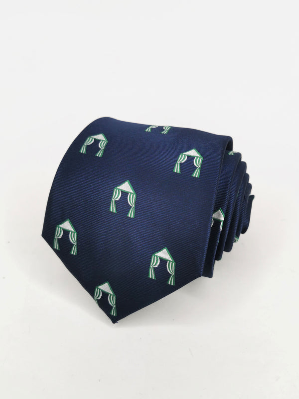 Corbata azul marino caseta feria abril verde