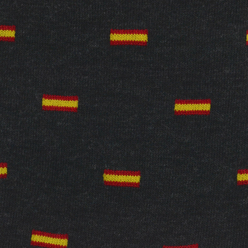 Calcetines gris oscuro con bandera de España - DiversoMen