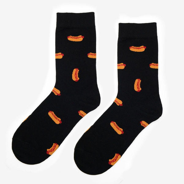 Calcetines negros con hot dog - DiversoMen
