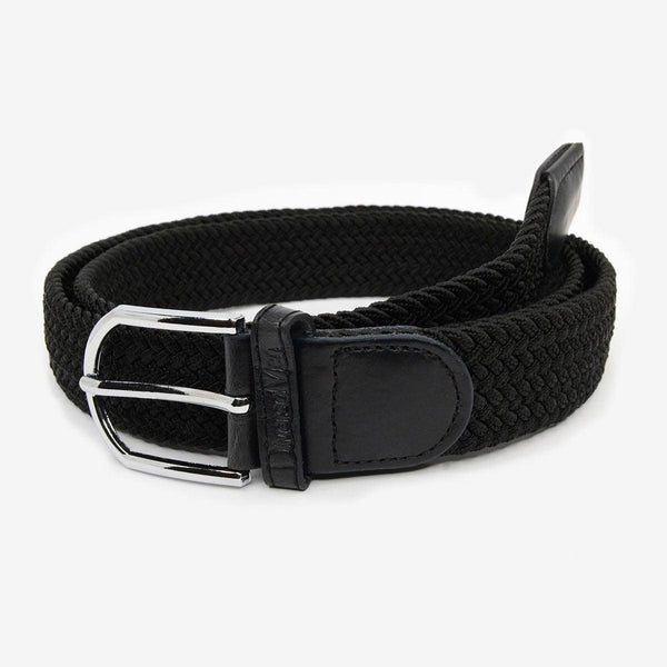 Cinturón trenzado elástico negro - DiversoMen
