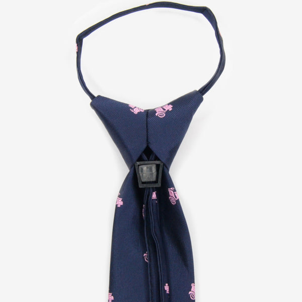 Corbata niños azul marino con vespas rosas - DiversoMen