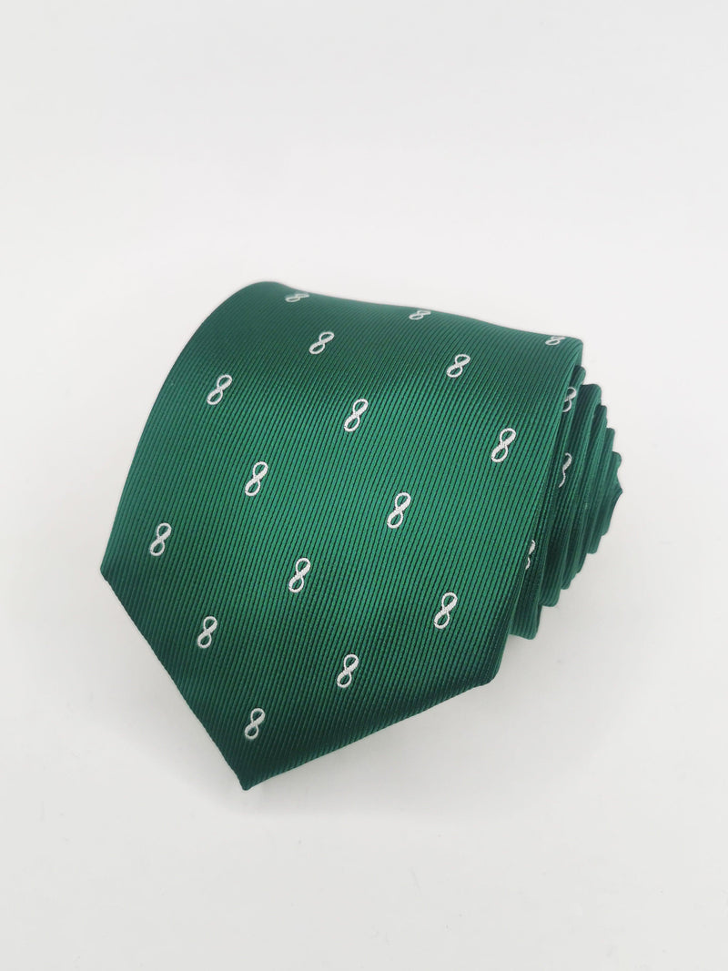 Corbata verde con infinitos blancos - DiversoMen