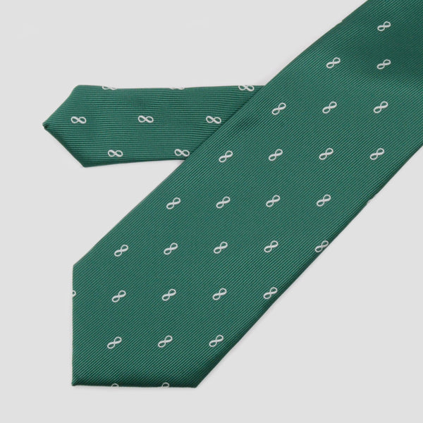 Corbata verde con infinitos blancos - DiversoMen