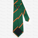 Corbata verde con rayas roja y amarilla - DiversoMen