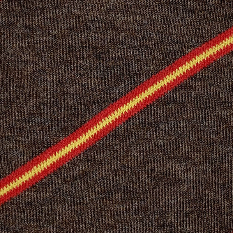 Calcetines marrones con rayas bandera de España