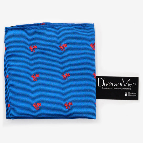 Pañuelo azul con motos vespas rojas - DiversoMen