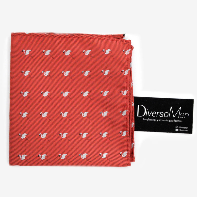 Pañuelo rojo con flamencos grises - DiversoMen