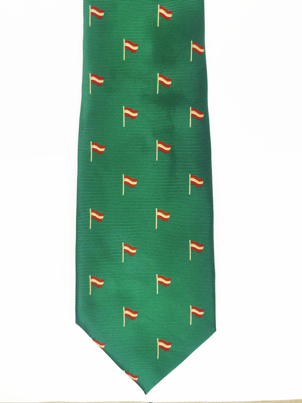 Green tie with Spanish flags