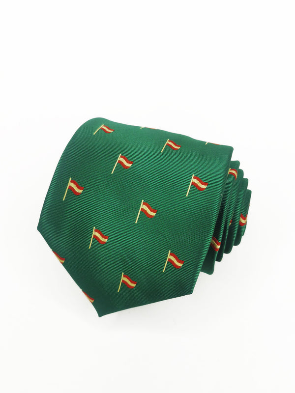 Green tie with Spanish flags
