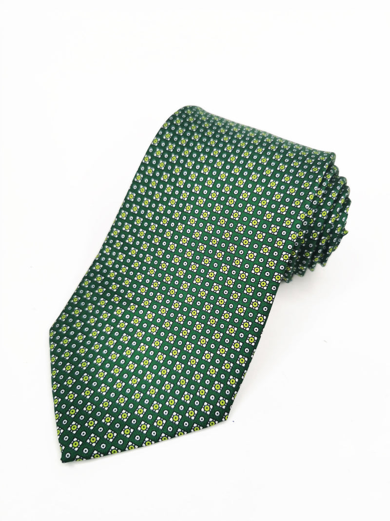 Corbata verde con cuadrados verde lima