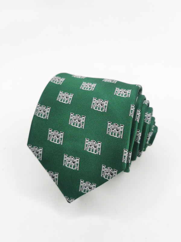 Corbata verde portada feria blanca