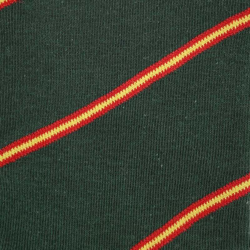 Calcetines verdes con rayas bandera de España